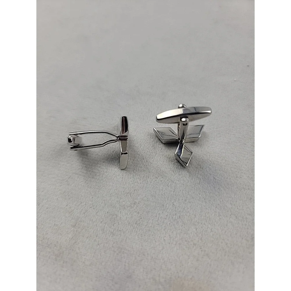 Mitsubishi Silver Tone Cufflinks
